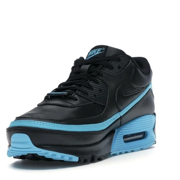 Nike Air Max 90 Undefeated Black/Blue Fury Sneakers Size 8.5 Men/10 Women - Picture 2 of 11